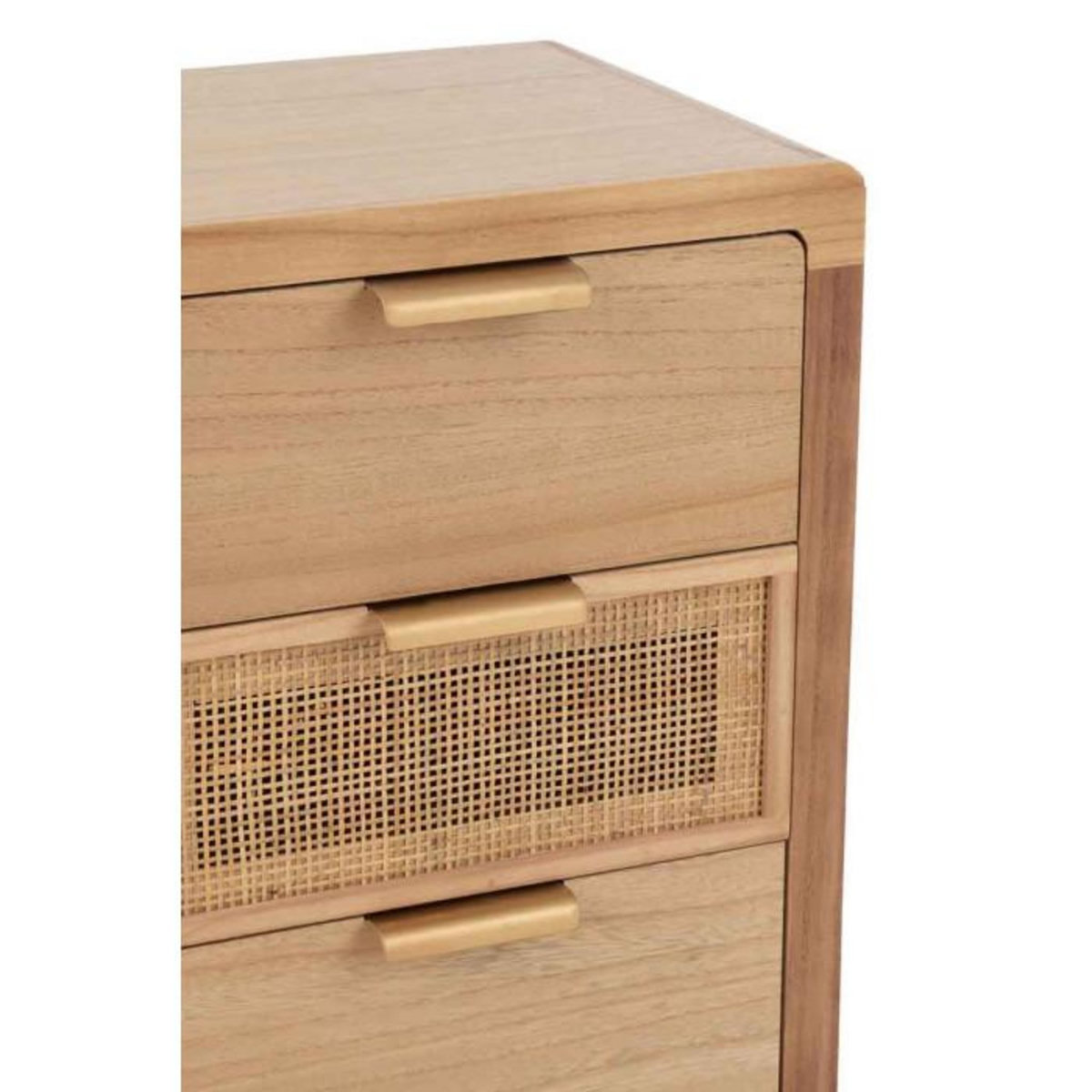Paris Prix Buffet 3 Tiroirs en Bois  Nivelo  62cm Naturel