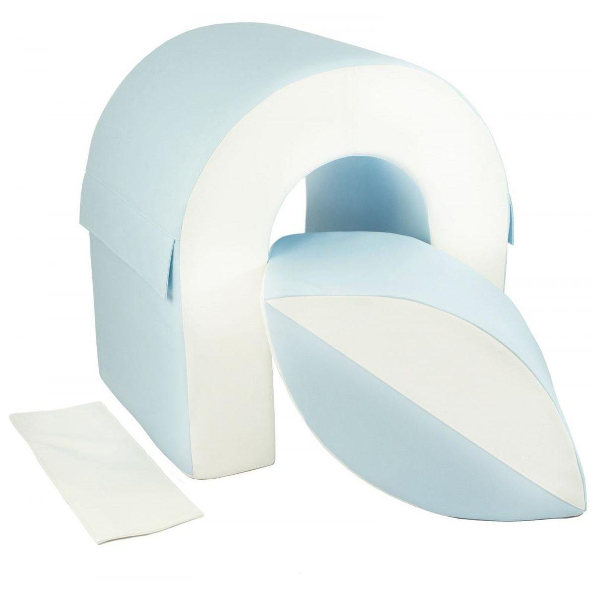VELINDA Set de 2 blocs en mousse blanc, bleu (pastel)