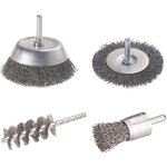 WOLFCRAFT wolfcraft Ensemble de balai metallique Tige ronde 4 pcs 2133000