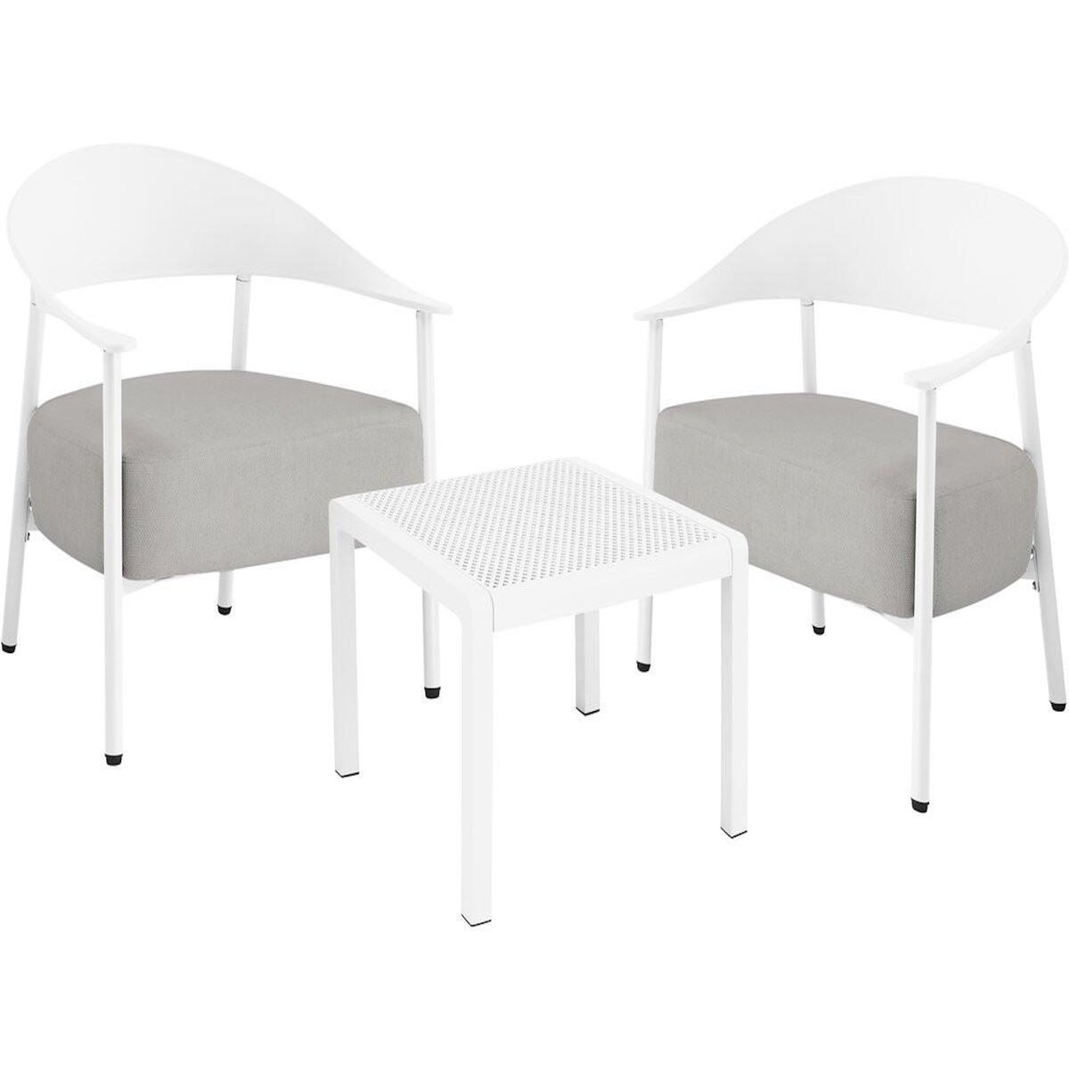 Habitat et Jardin Salon de jardin en métal et plastique  Céora  - 2 places - Blanc