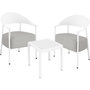 Voir la diapositive 1 : Habitat et Jardin Salon de jardin en métal et plastique  Céora  - 2 places - Blanc