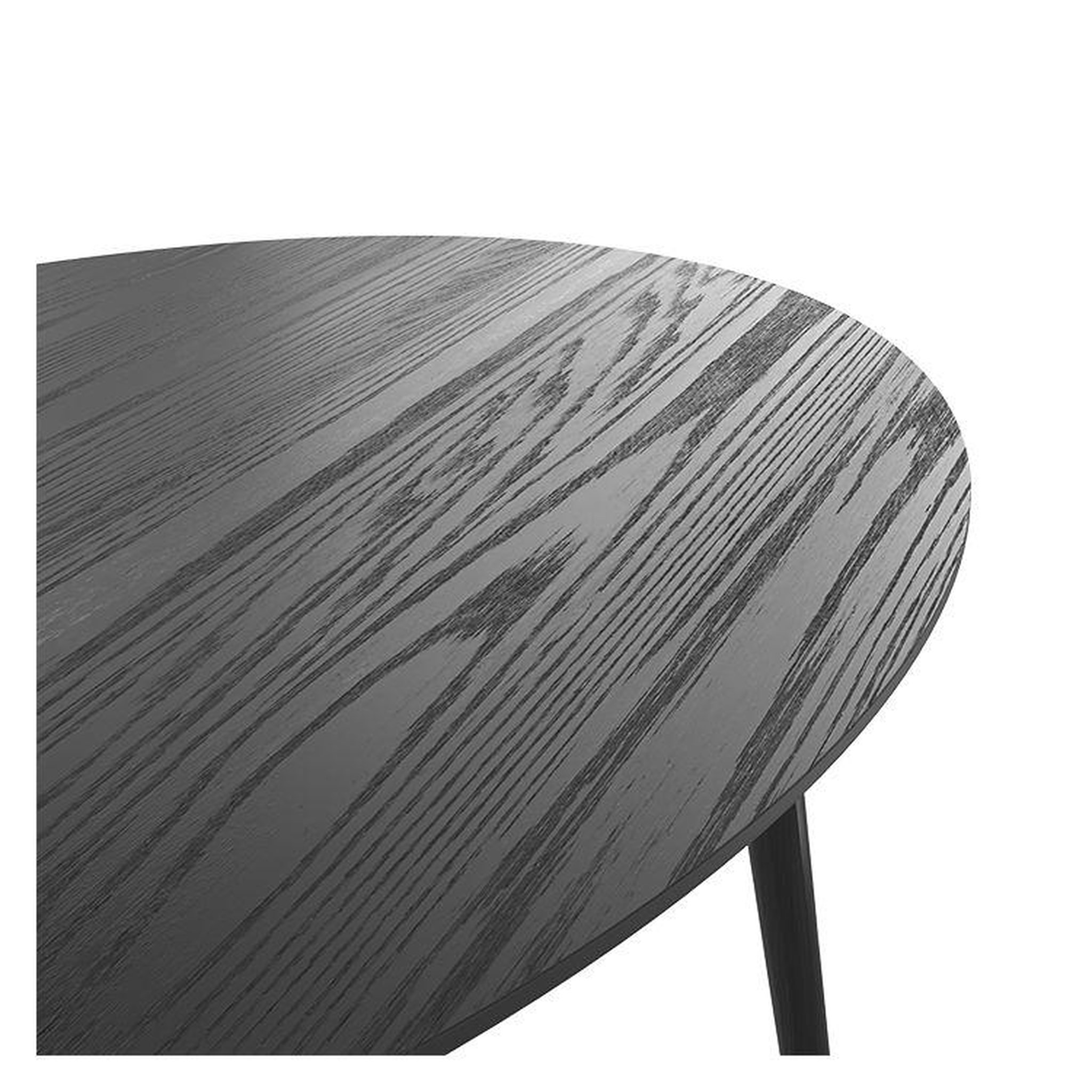 Voir la diapositive 5 : MAISON PAVANE Table ovale 6 personnes en bois noir 150 cm-eddy