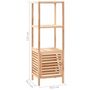 Voir la diapositive 6 : VIDAXL Armoire de salle de bain Bois de noyer 39,5x35,5x123 cm