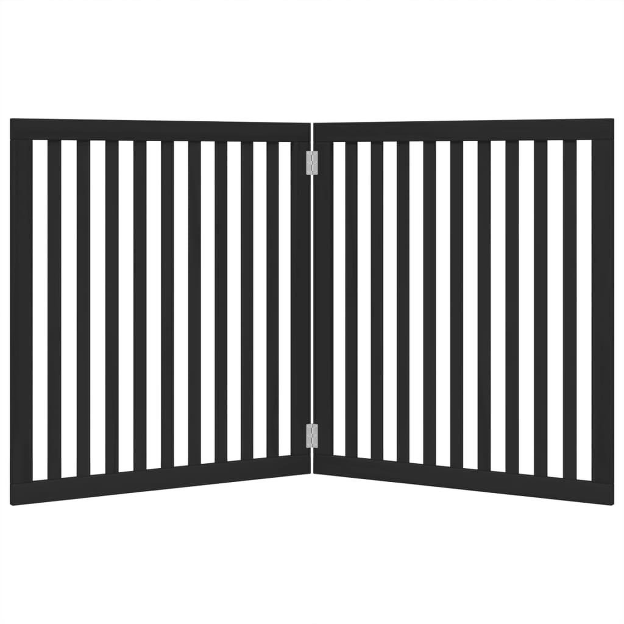 Voir la diapositive 4 : VIDAXL Barriere pour chien pliable 2 panneaux noir bois de peuplier