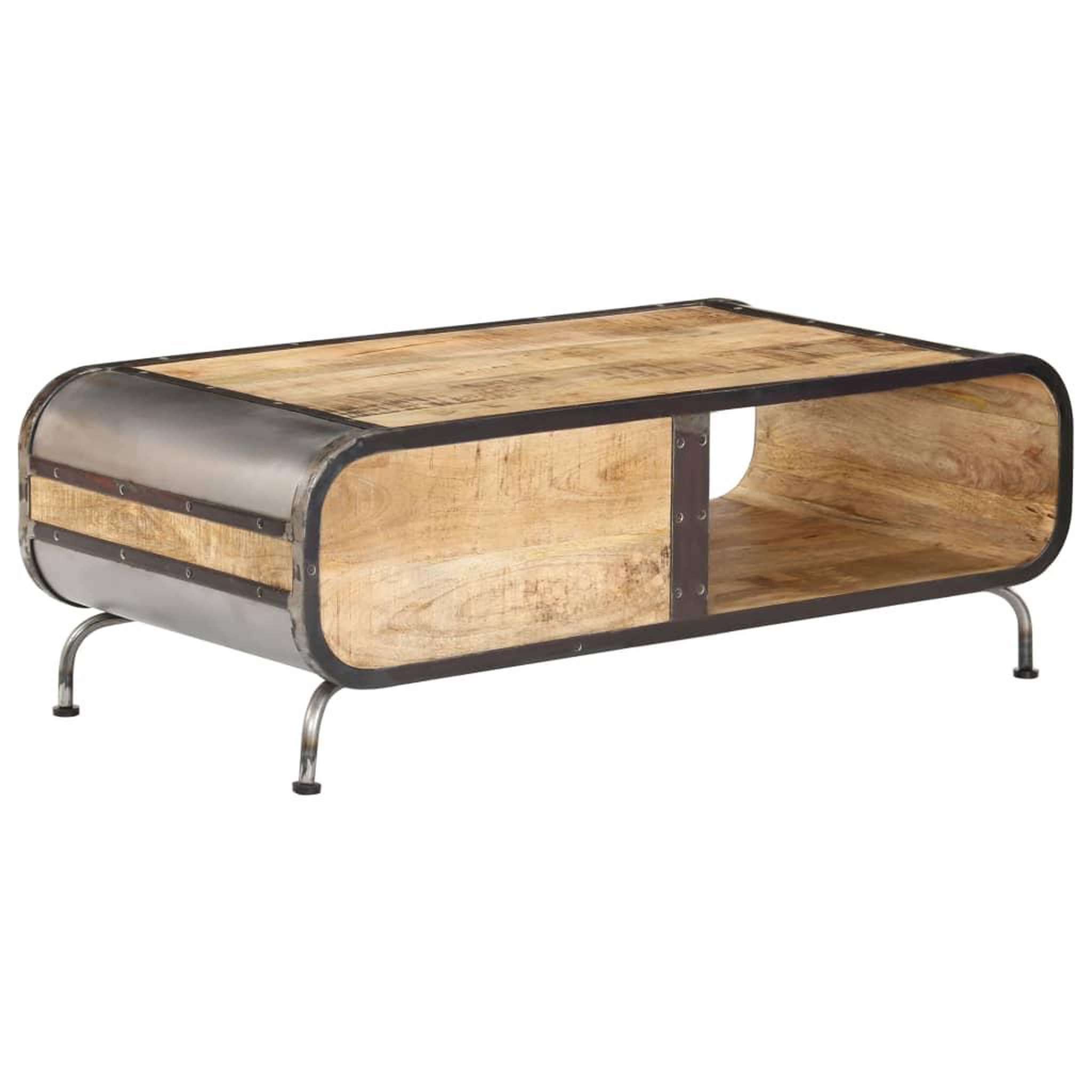 Voir la diapositive 3 : VIDAXL Table basse 100x50x35 cm Bois de manguier massif