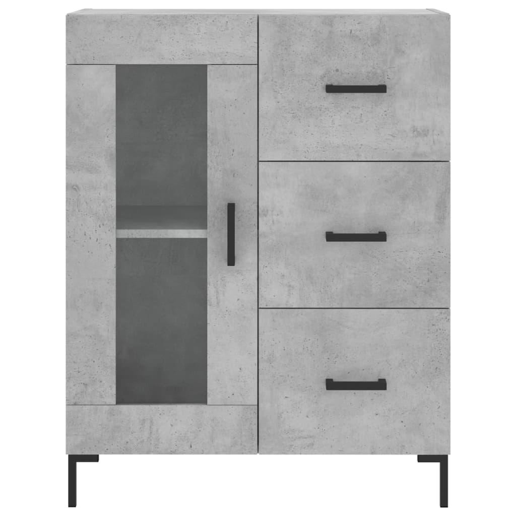 Voir la diapositive 5 : VIDAXL Buffet gris beton 69,5x34x90 cm bois d'ingenierie