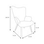 Voir la diapositive 3 : The Home Deco Factory Fauteuil de salon scandi en patchwork Helsinki