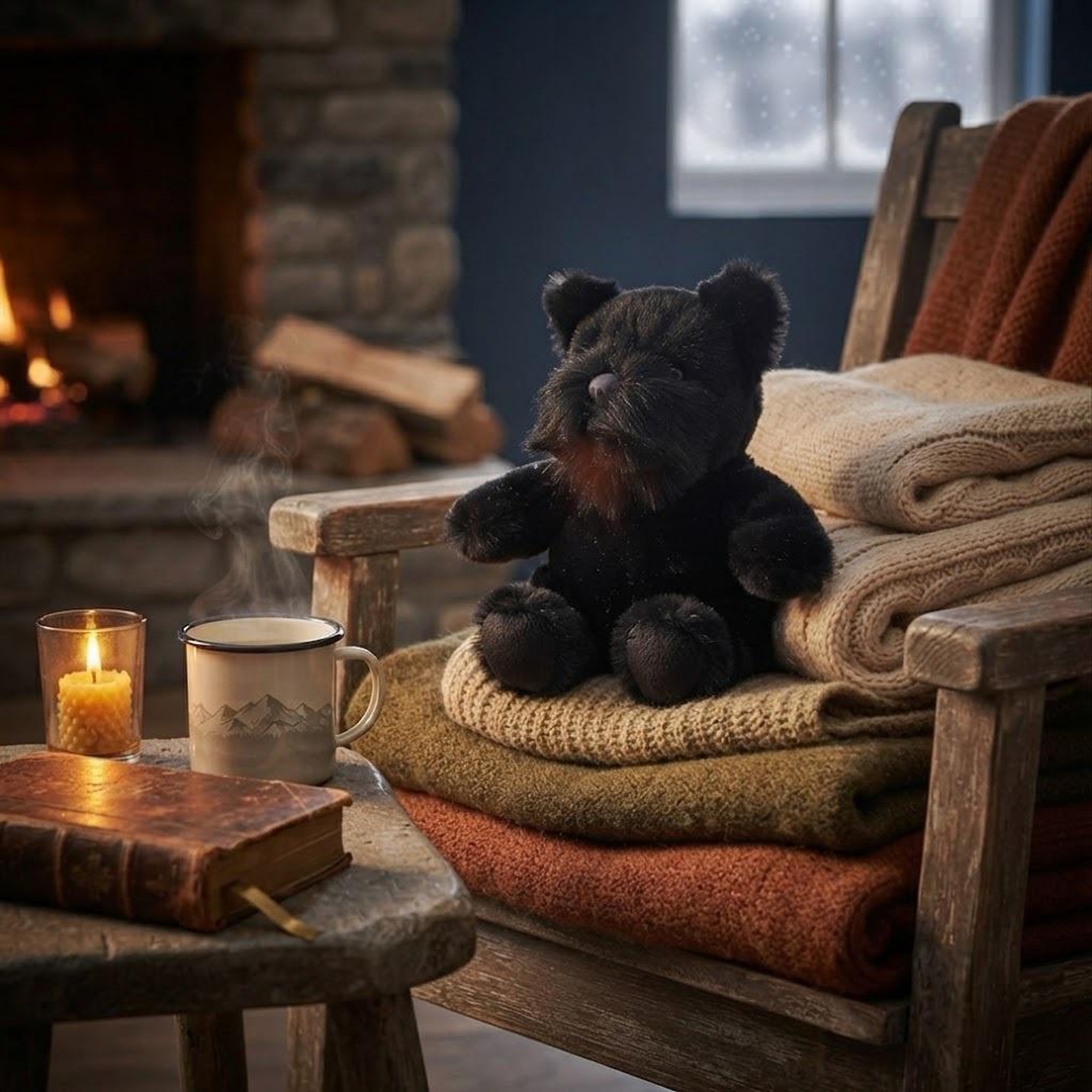 Voir la diapositive 4 : Eden Bouillotte peluche chien anglais lavande et blé