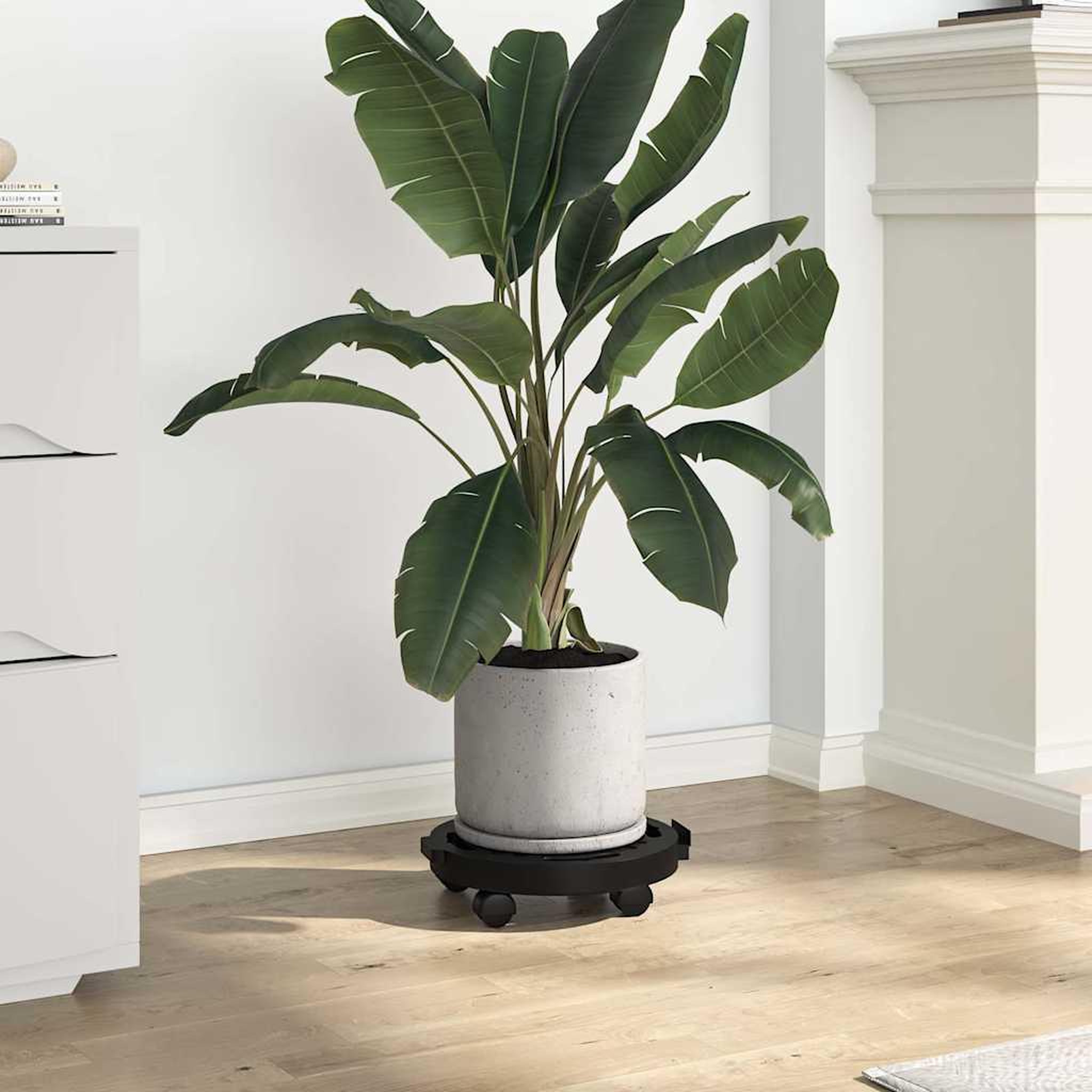 Voir la diapositive 2 : VIDAXL Chariots a plantes avec roues 2 pcs Diametre 30 cm Noir 170 kg