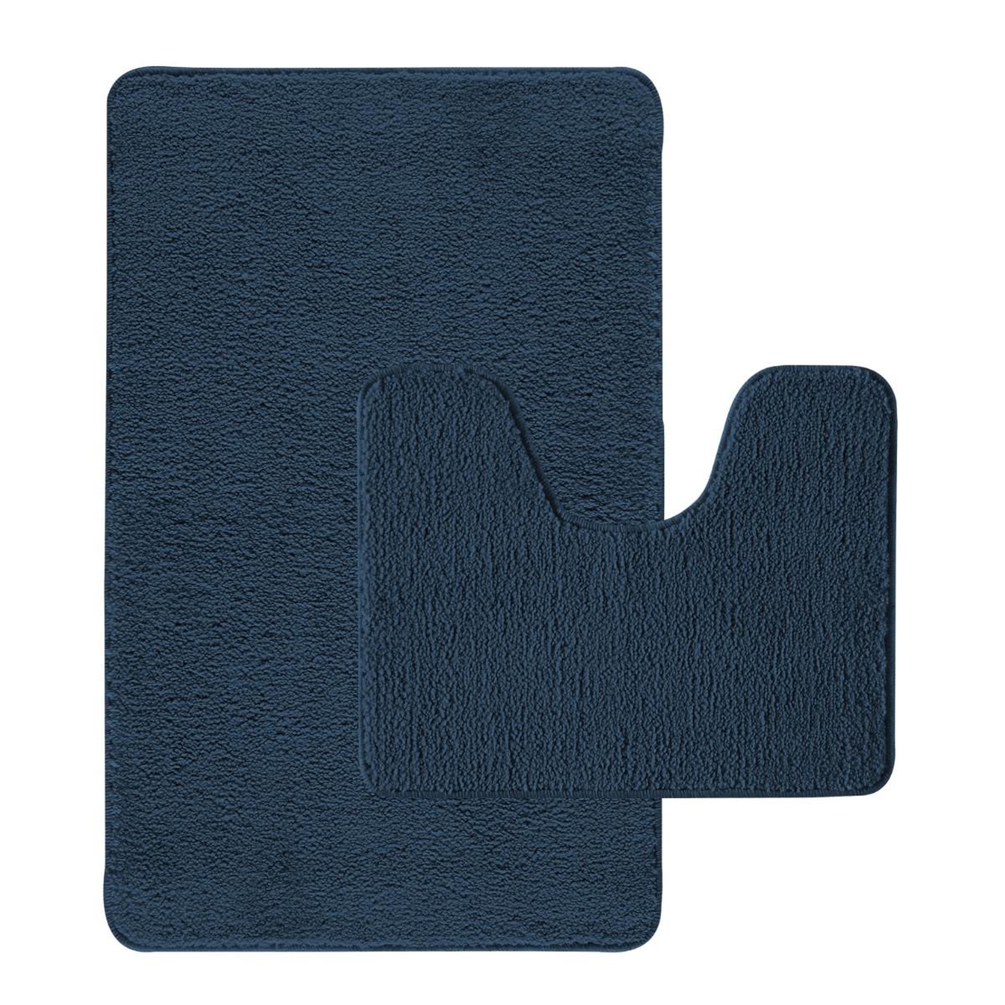 Voir la diapositive 1 : GUY LEVASSEUR Lot de 2 tapis de bain polyester 50x80cm + 50x40cm 50x80cm
