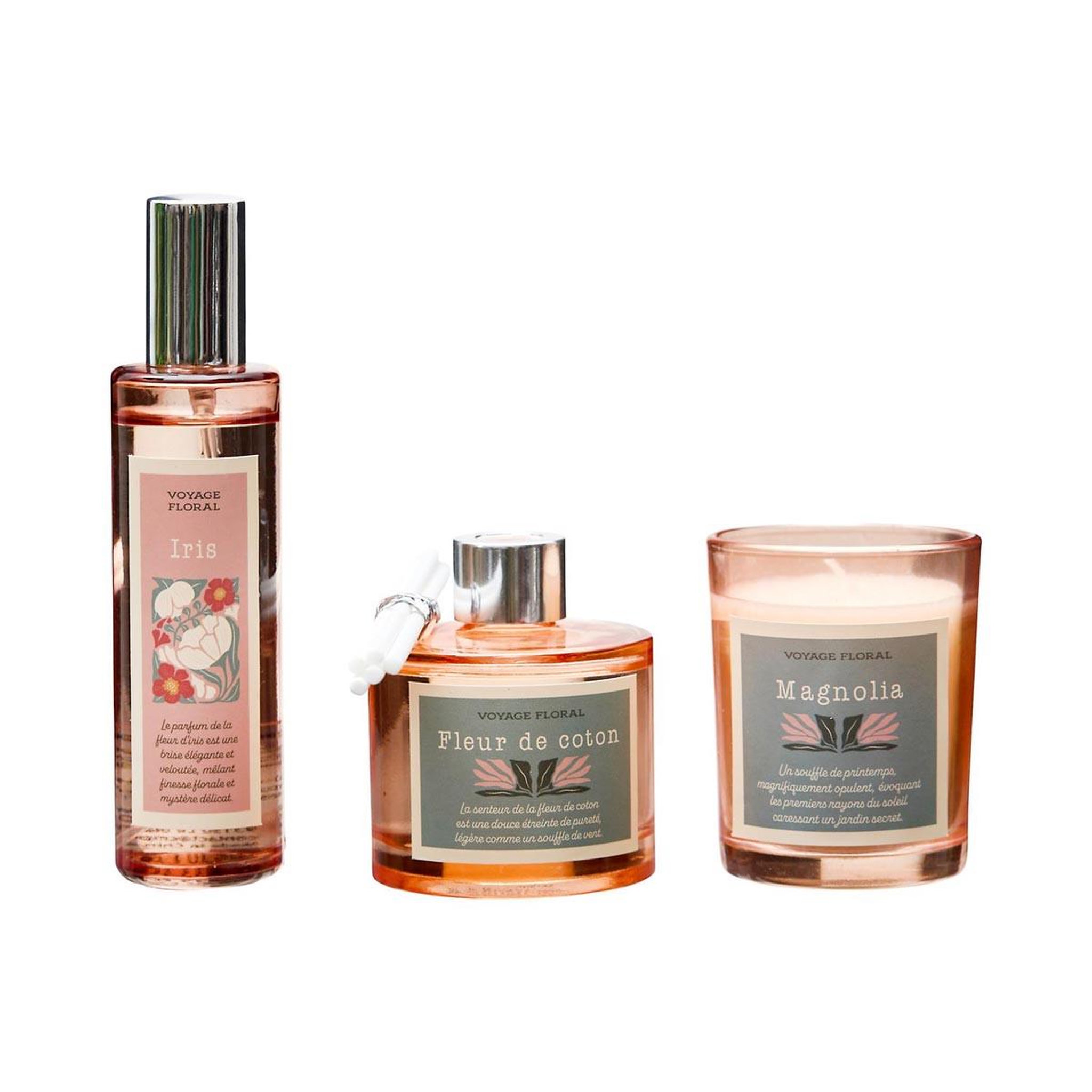 Voir la diapositive 3 : The Home Deco Factory Coffret senteur parfumée  flower  25cm fleur de coton