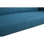 Voir la diapositive 6 : CONCEPT USINE Canapé scandinave convertible 3 places en tissu bleu canard BERLIN