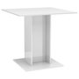 Voir la diapositive 2 : VIDAXL Table a manger blanc brillant 80x80x75 cm bois d'ingenierie