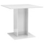 Voir la diapositive 2 : VIDAXL Table a manger blanc brillant 80x80x75 cm bois d'ingenierie