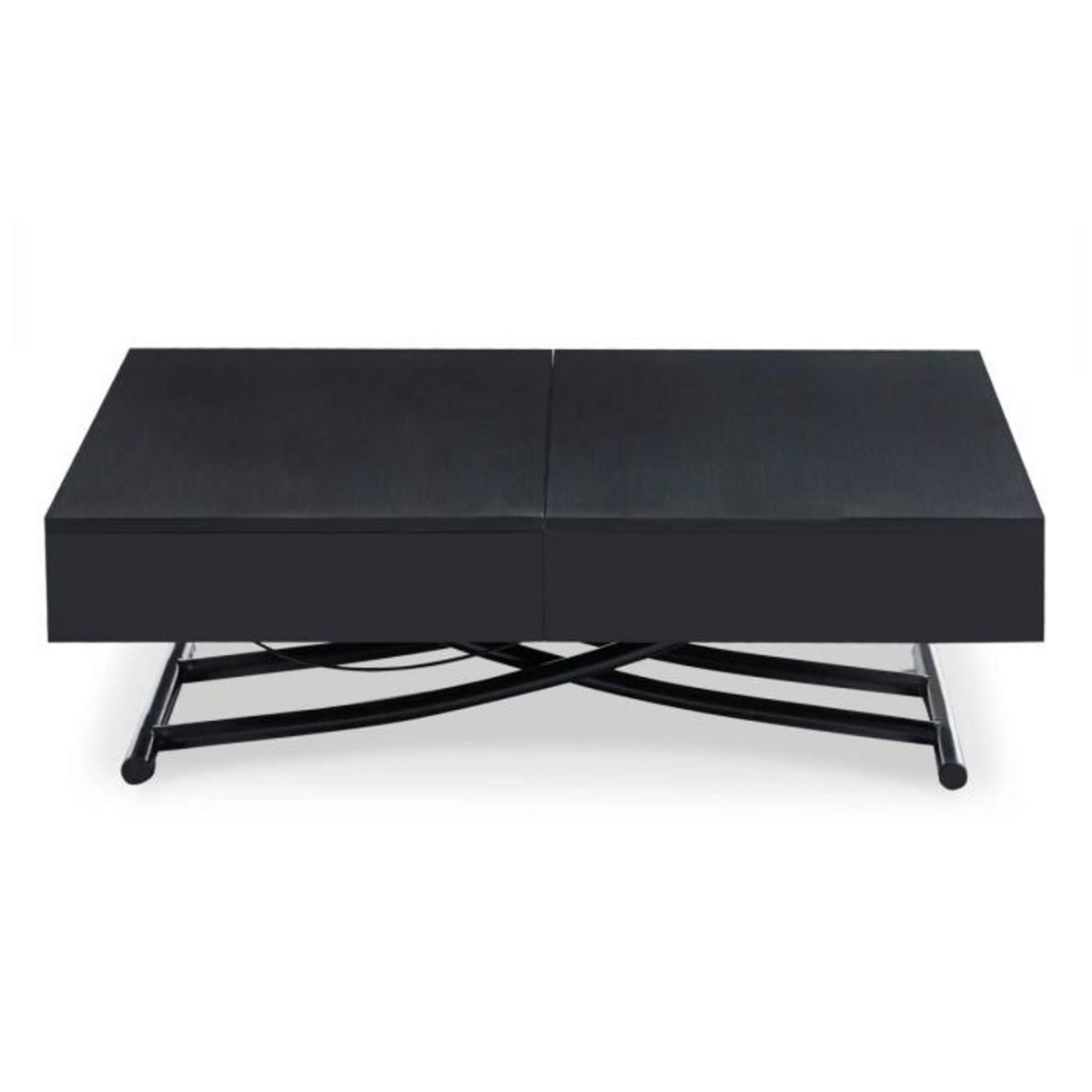 Paris Prix Table Basse Relevable  Lift  120-190cm Noir Mat