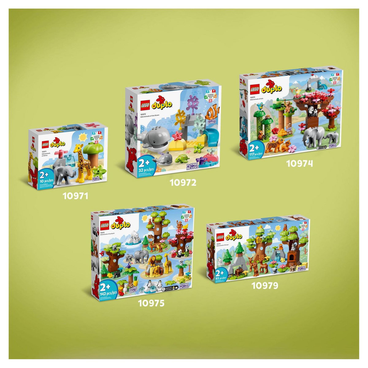 LEGO Duplo 10973 Les animaux sauvages d'Amérique du Sud, Jouet Enfant 2 Ans, avec Crocodile