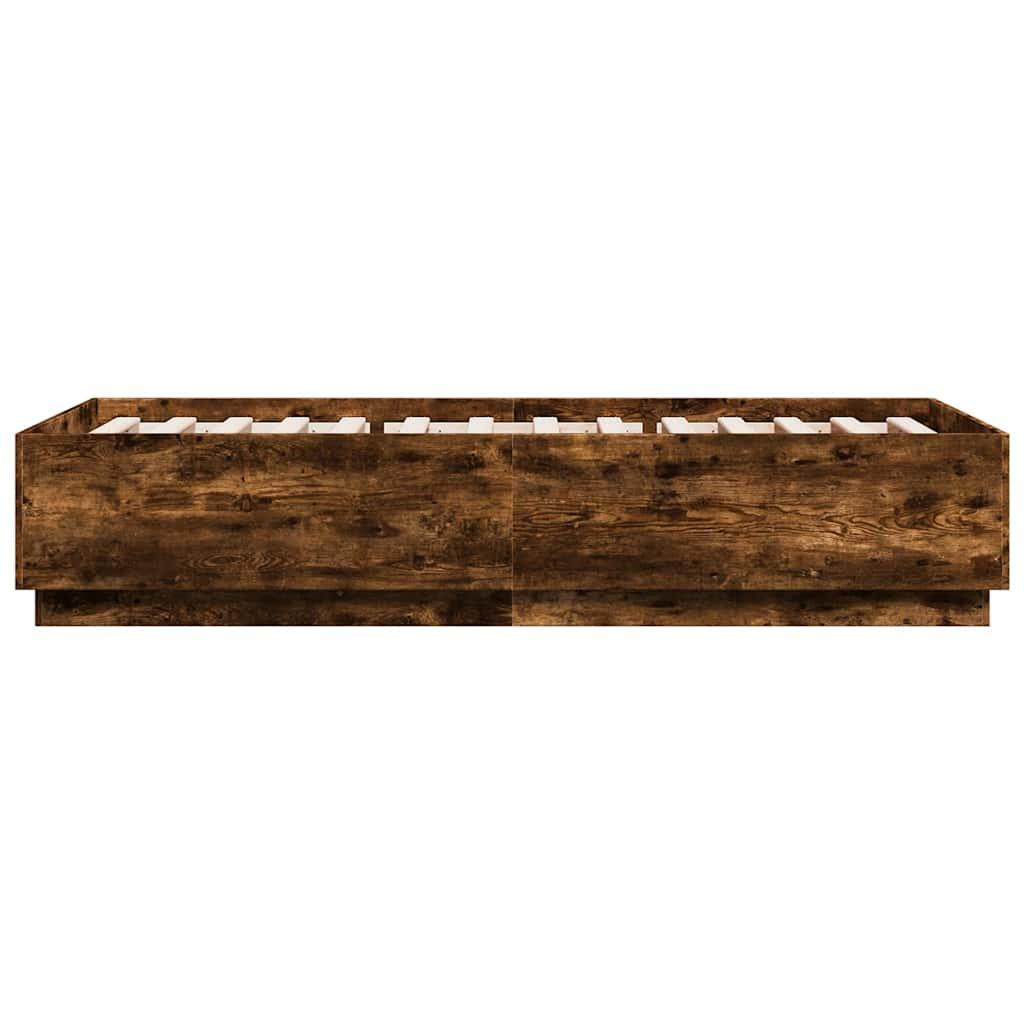 Voir la diapositive 5 : VIDAXL Cadre de lit sans matelas chene fume 100x200 cm