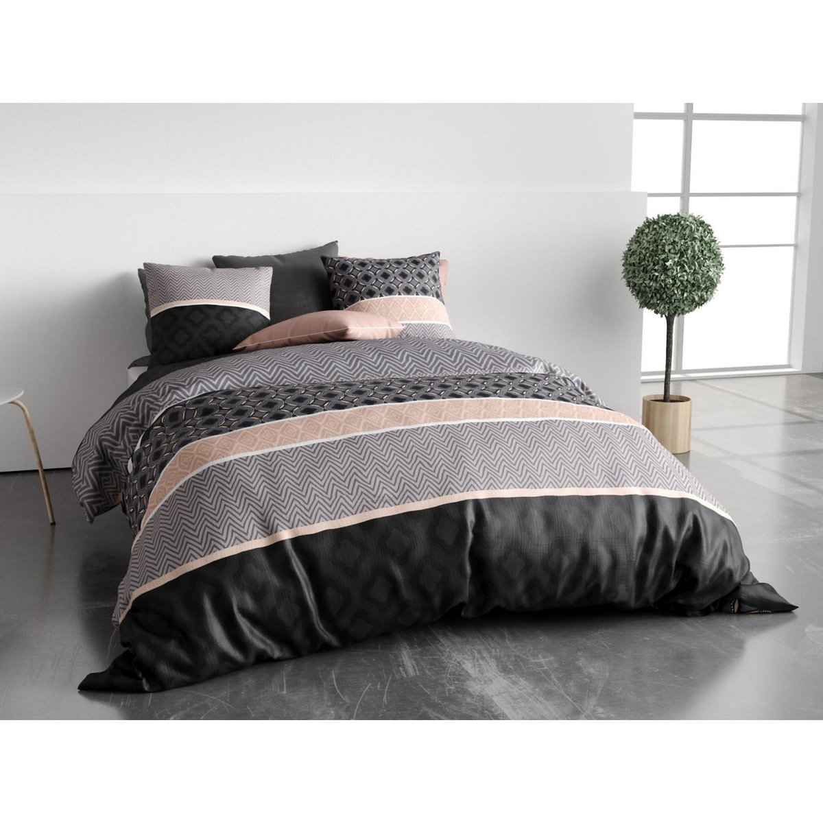 ATELIER DU COTON Parure housse de couette 100% coton 57 fils kea