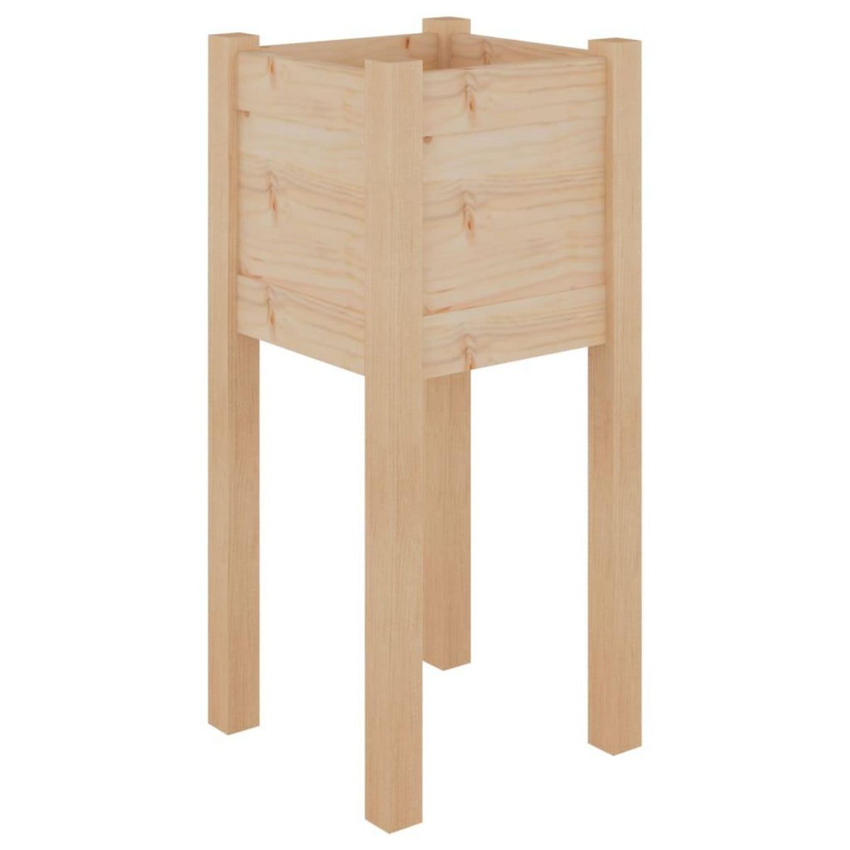 VIDAXL Jardinieres d'exterieur 2 pcs 31x31x70 cm bois de pin massif