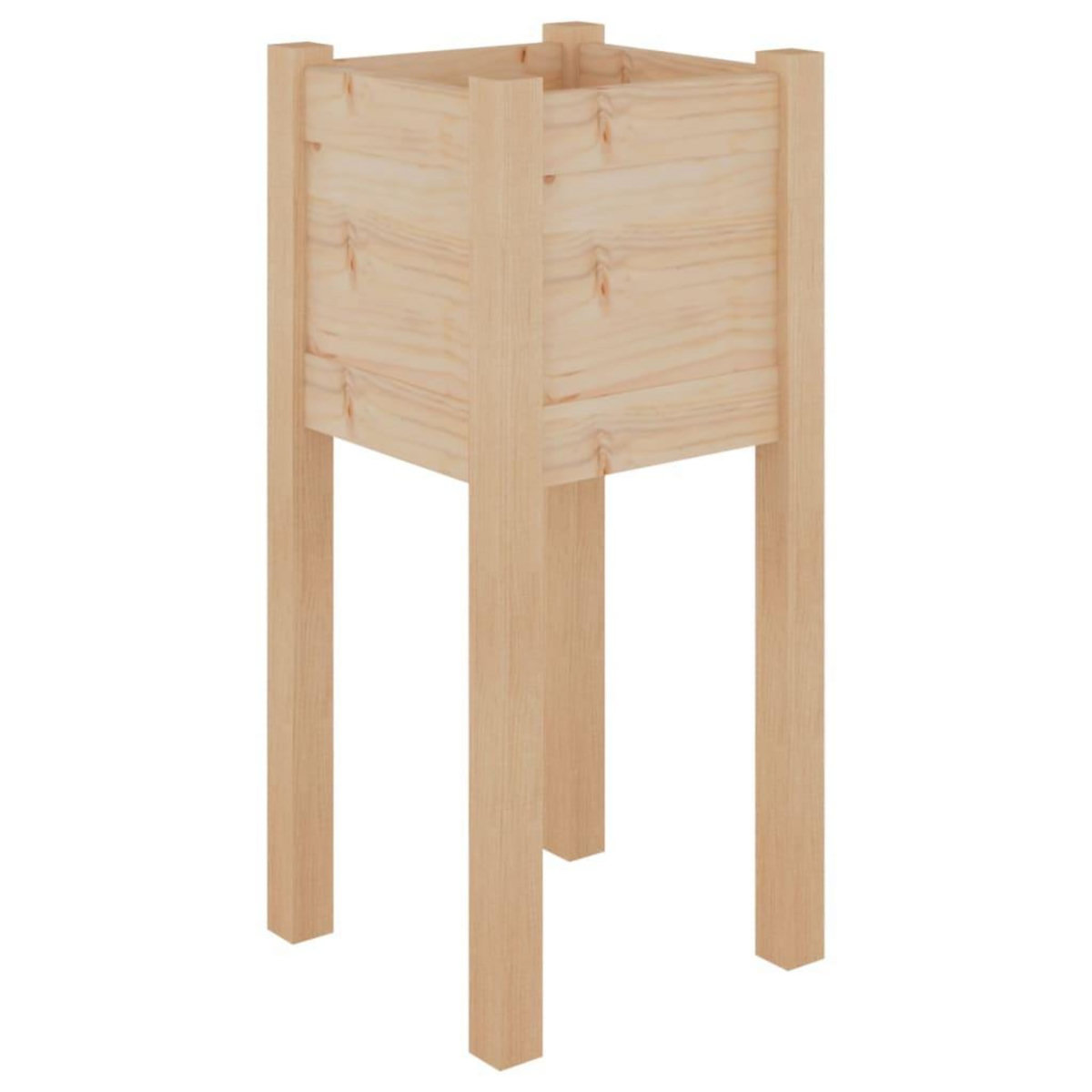 VIDAXL Jardinieres d'exterieur 2 pcs 31x31x70 cm bois de pin massif