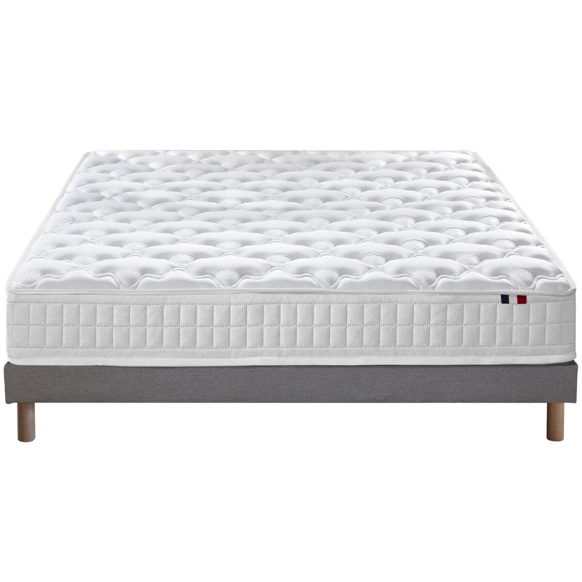 IDLITERIE Ensemble matelas ressorts ASTRE + sommier pour un confort durable