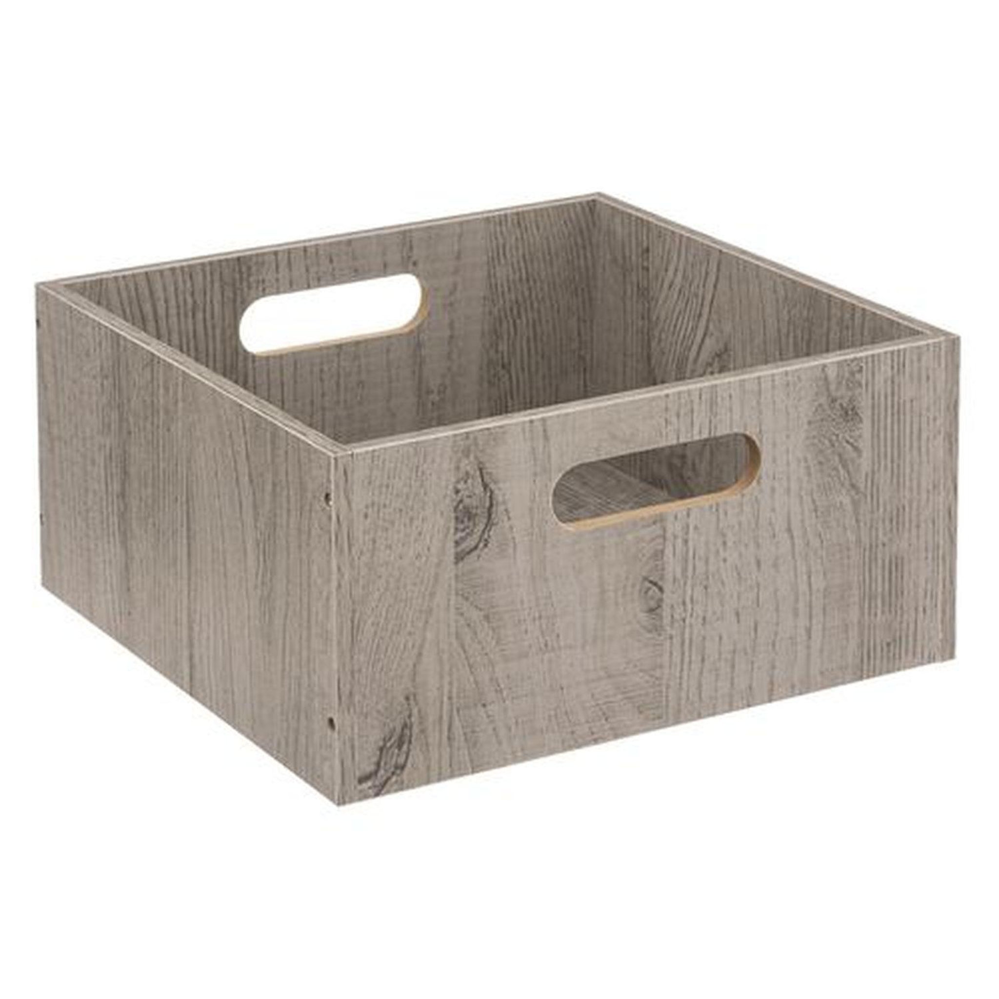 Voir la diapositive 3 : TOILINUX Lot de 2 Boîtes de rangement carrée en MDF