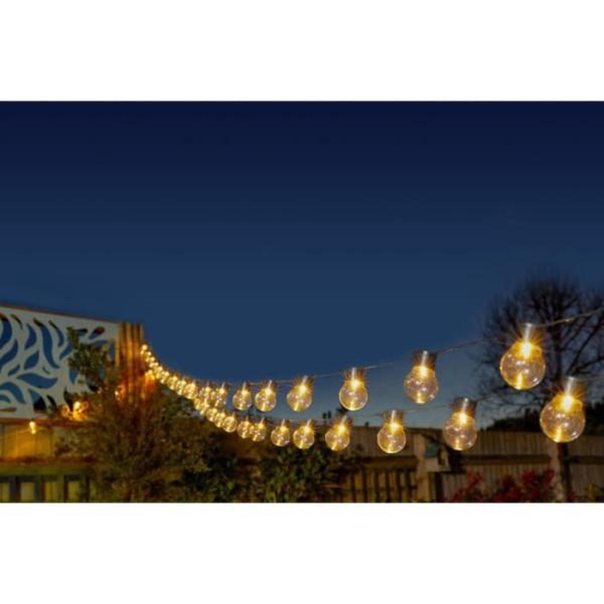 Voir la diapositive 3 : Smart garden Guirlande solaire smart garden globulb 40 led blanc chaud 13,7 m, panneau solaire, ip44