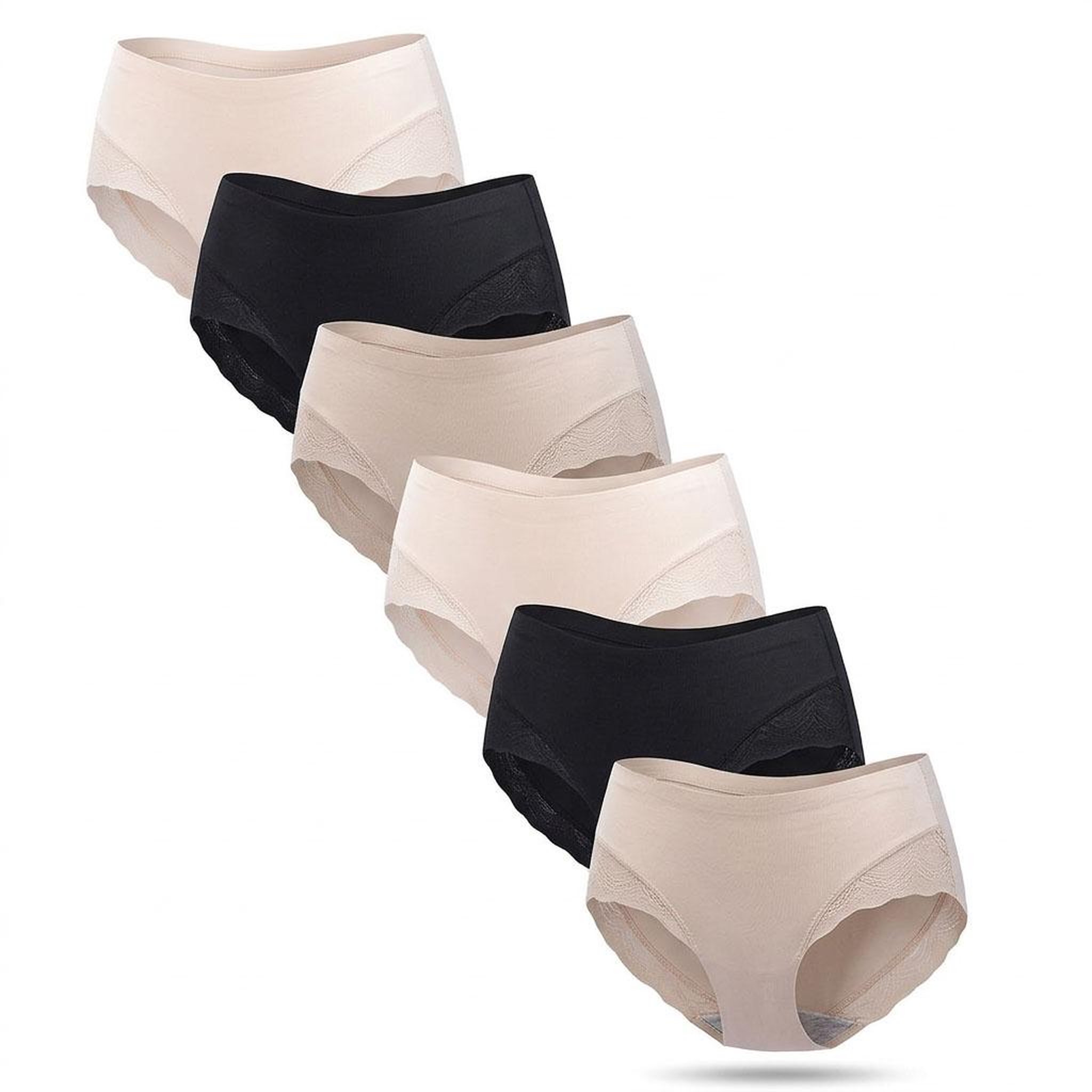 Voir la diapositive 1 : OZABI OZABI Pack de Culottes Femme Gainantes Invisibles Dentelle et Laser – Lot de 6