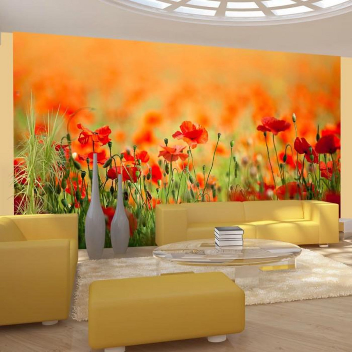Paris Prix Papier Peint  Coquelicots, Beaux Jours D'été  270x450cm