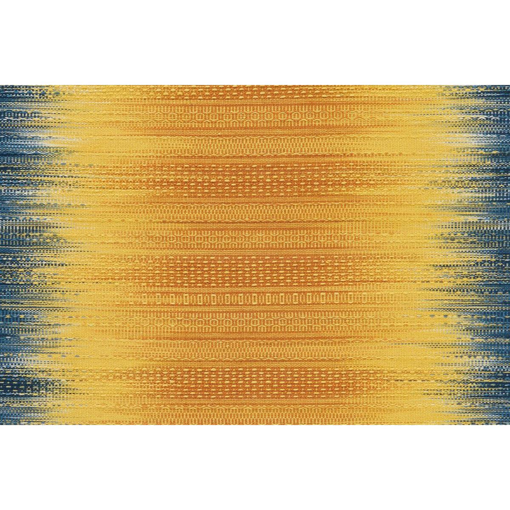 Voir la diapositive 3 : Paris Prix Tapis en laine fait main  sunset  90x160cm jaune & bleu
