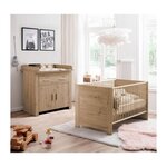 TREND TEAM Chambre bébé Duo : Lit 70 x 140 cm + Commode a langer AHOI - Chene - TREND TEAM