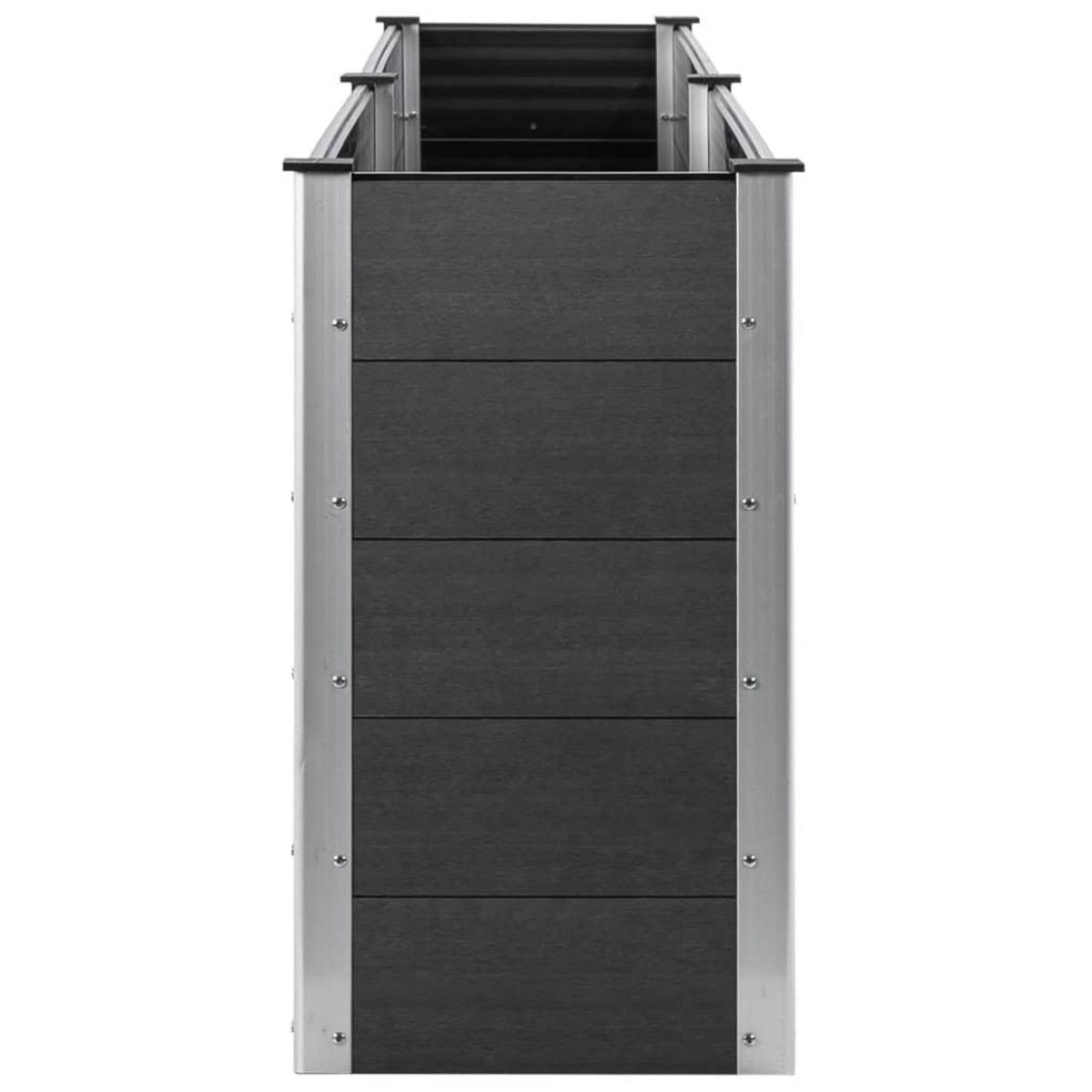 VIDAXL Lit sureleve de jardin 200x100x91 cm WPC Gris