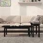 Voir la diapositive 3 : VIDAXL Ensemble de tables basses 2 pcs Noir Bois massif de pin