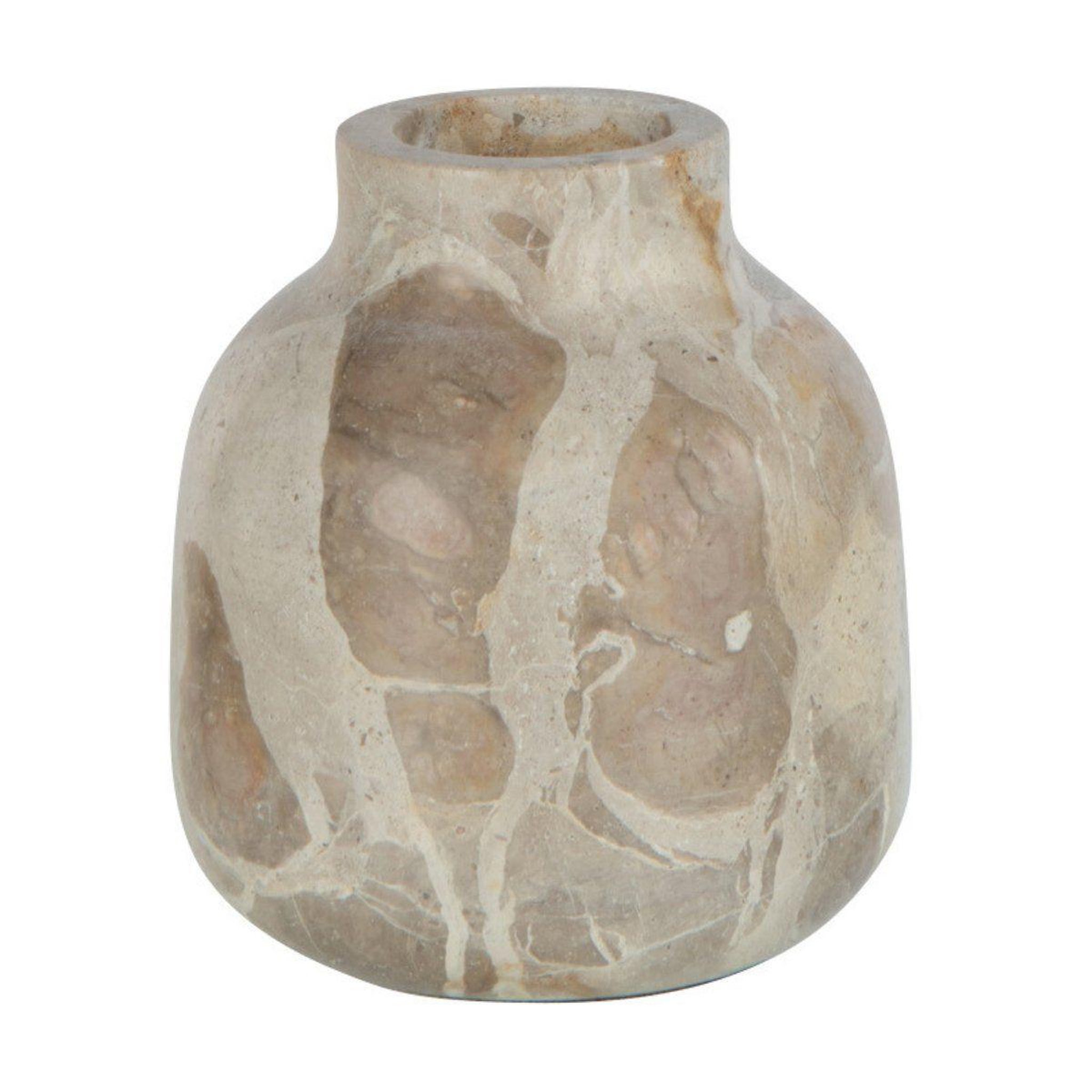 J-LINE Vase bouteille déco  marbre  10cm beige