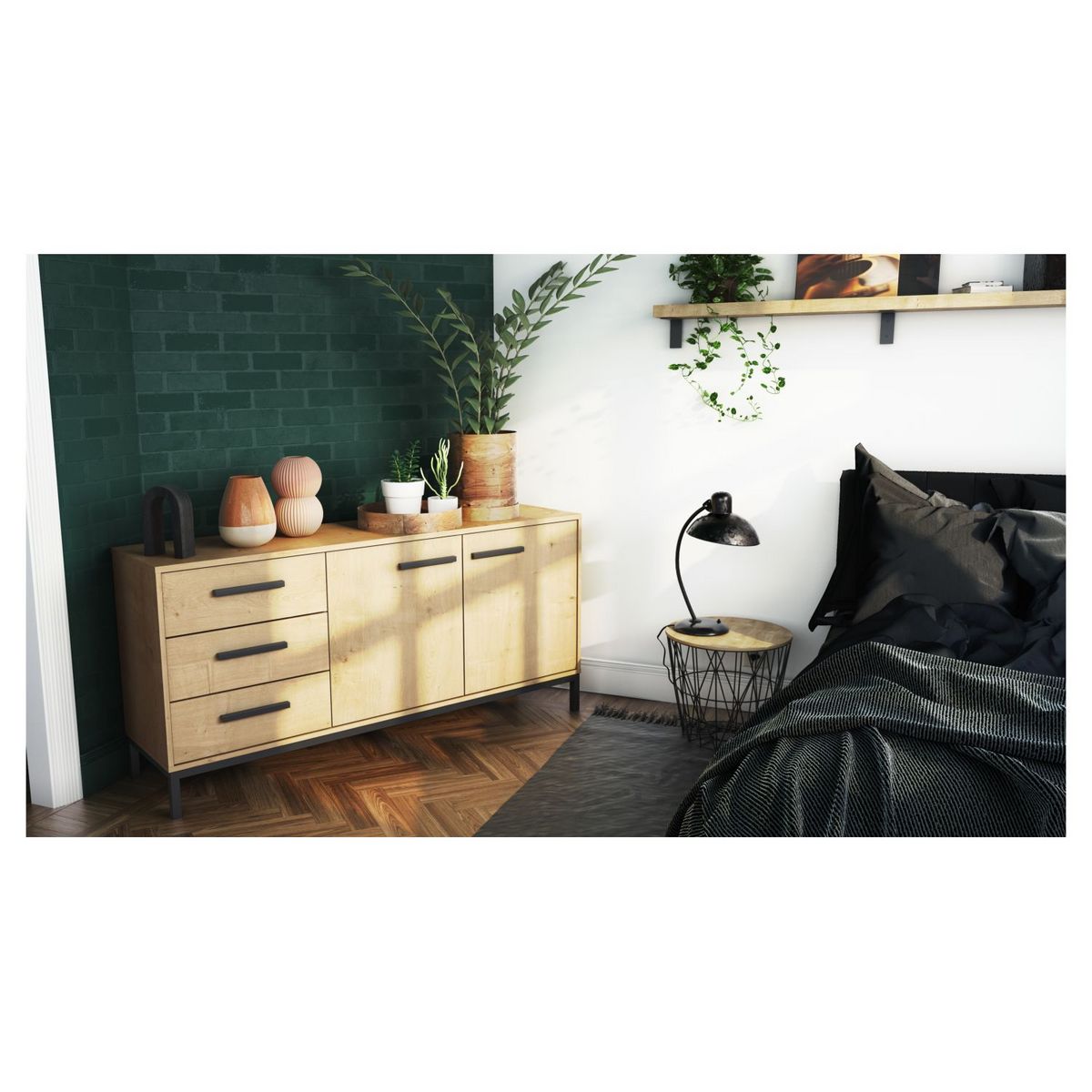 Enfilade 2 portes 3 tiroirs L152cm DAFT