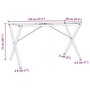 Voir la diapositive 6 : VIDAXL Pieds de table a manger cadre en X 120x60x73 cm acier