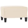 Voir la diapositive 5 : VIDAXL Canape 3 places avec repose-pieds Beige 180 cm Tissu microfibre
