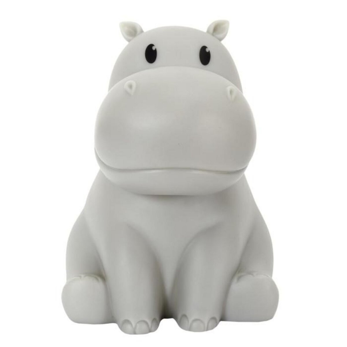 Paris Prix Lampe Veilleuse Enfant Led  Hippopotame  16cm Gris