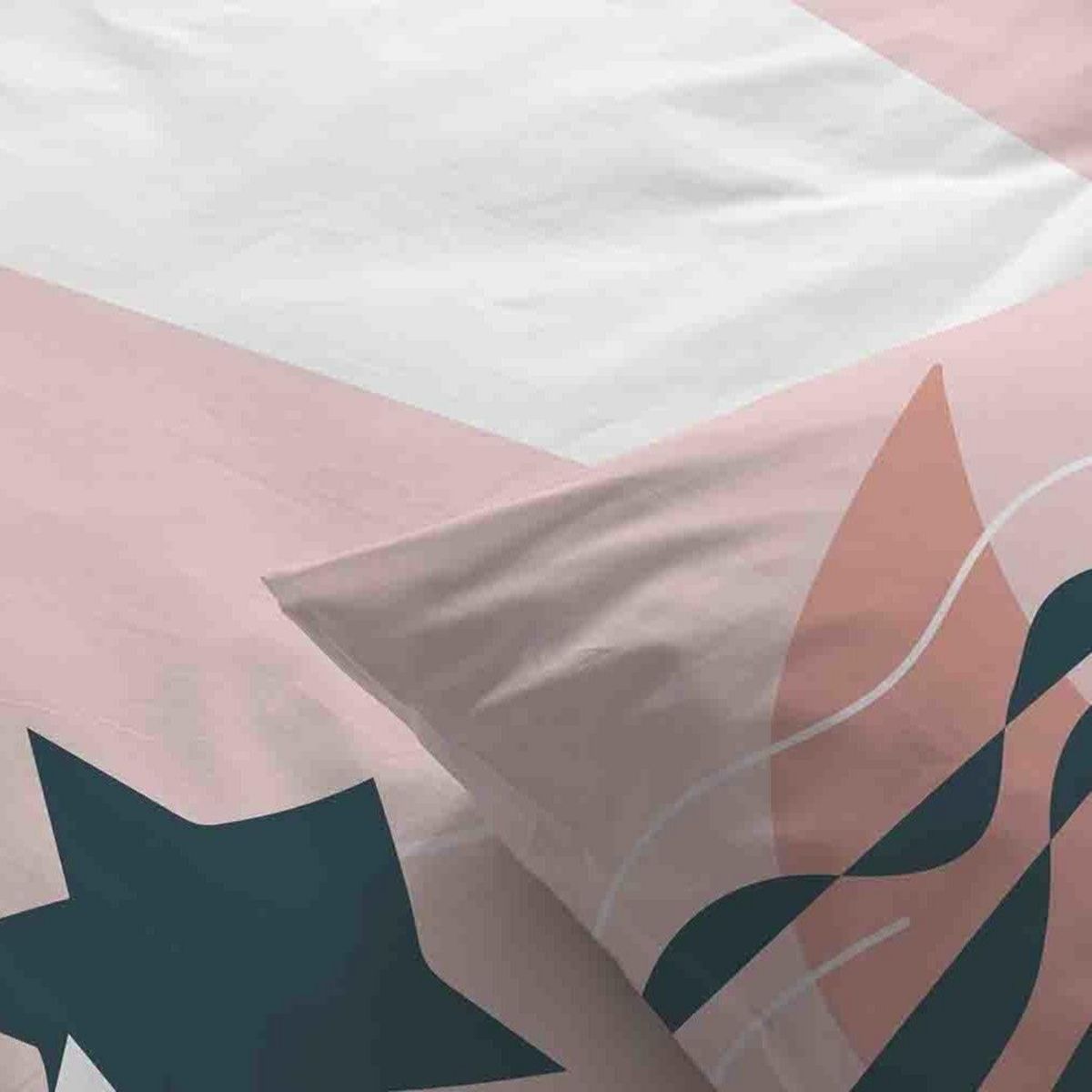 ATELIER DU COTON Housse de couette 260x240 HEOL + 2 taies coton 57 fils