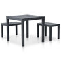 Voir la diapositive 2 : VIDAXL Table de jardin avec 2 bancs Plastique Anthracite