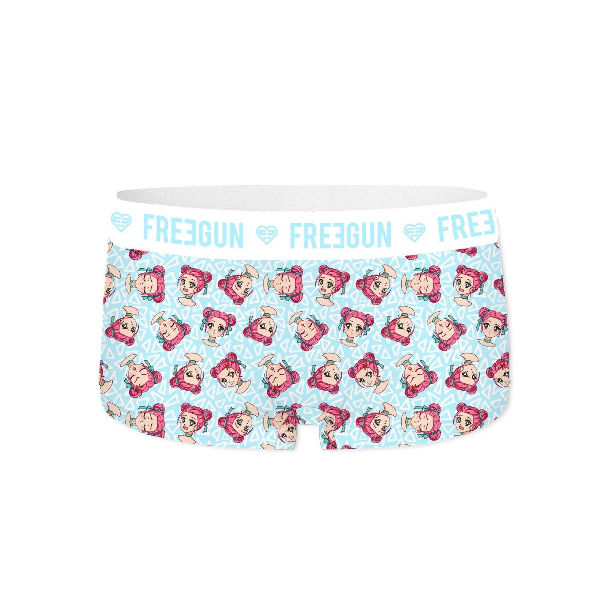 Voir la diapositive 4 : FREEGUN Lot de 4 shortys femme Manga Neon