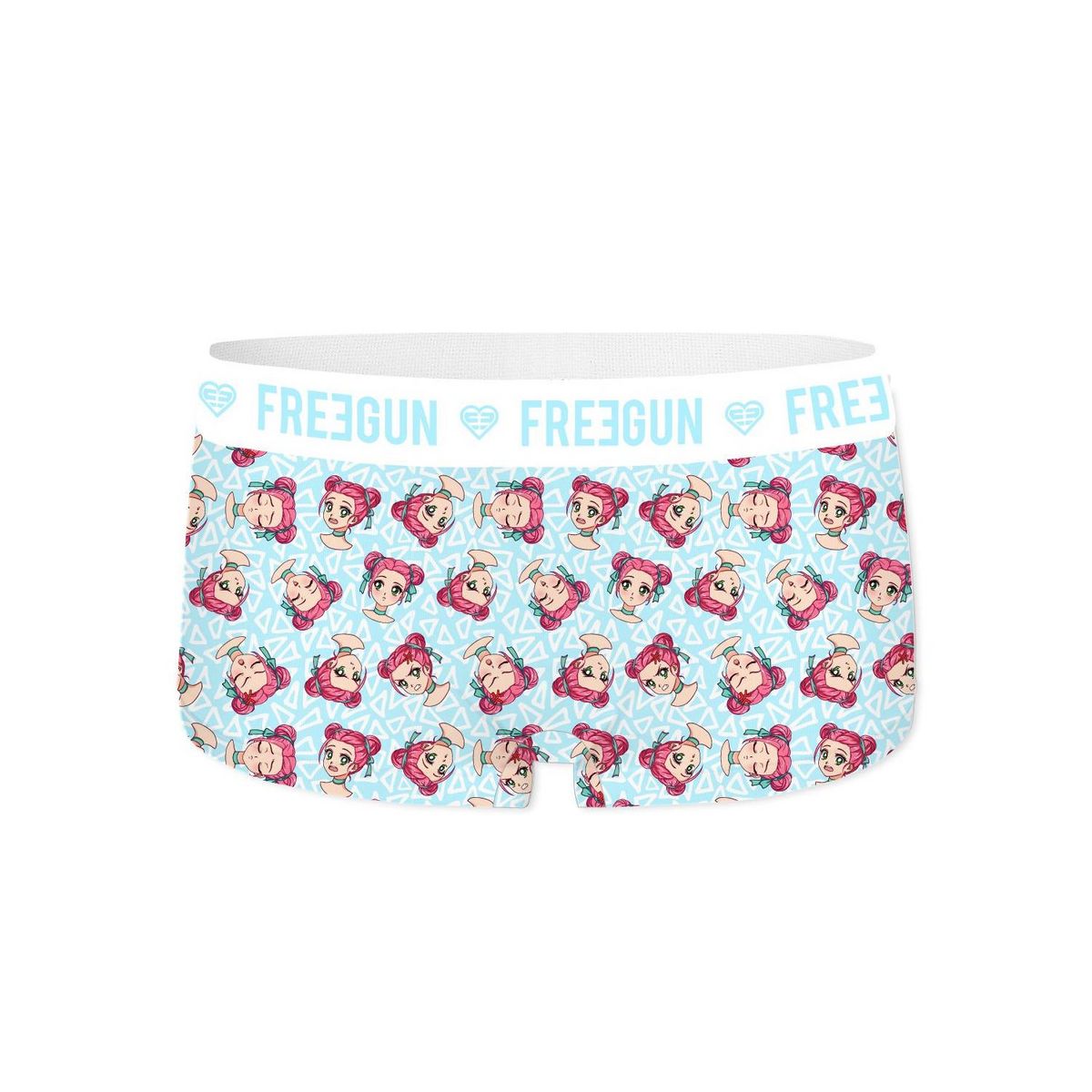 FREEGUN Lot de 4 shortys femme Manga Neon