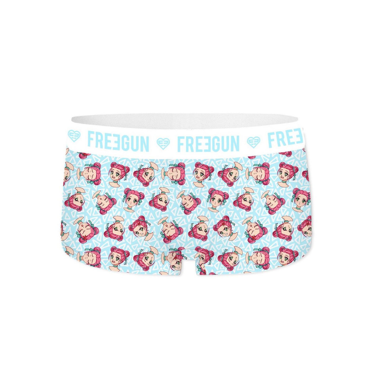 FREEGUN Lot de 4 shortys femme Manga Neon