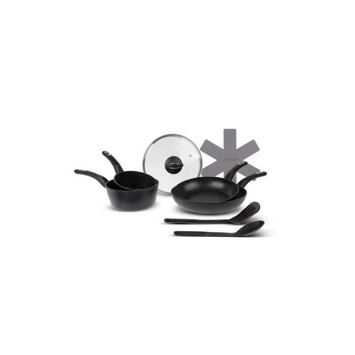 Sitram Batterie de cuisine Sitram 8 pièces Noir