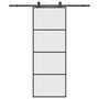 Voir la diapositive 2 : VIDAXL Porte coulissante kit de quincaillerie noir 76x205 cm verre ESG