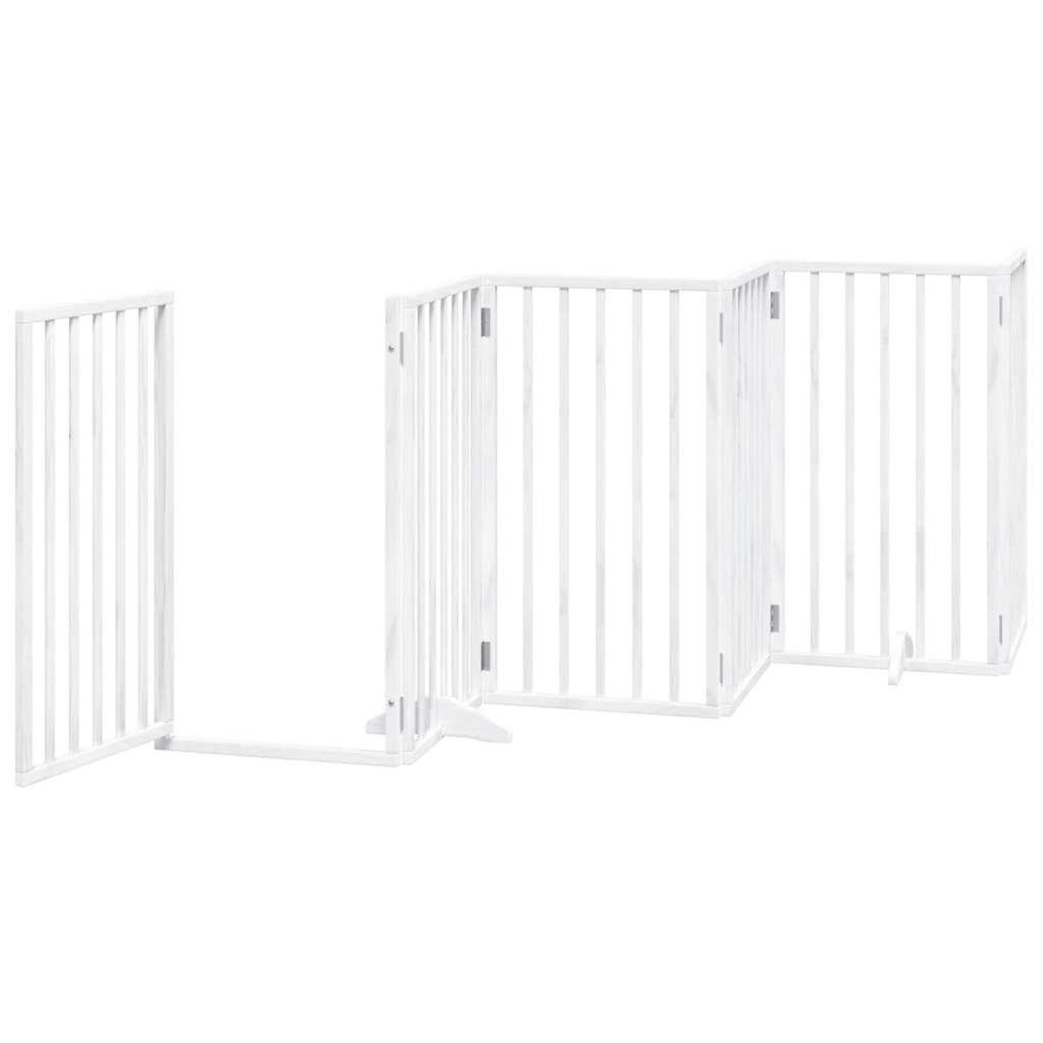Voir la diapositive 5 : VIDAXL Barriere pour chien porte pliable 12 panneaux bois de peuplier