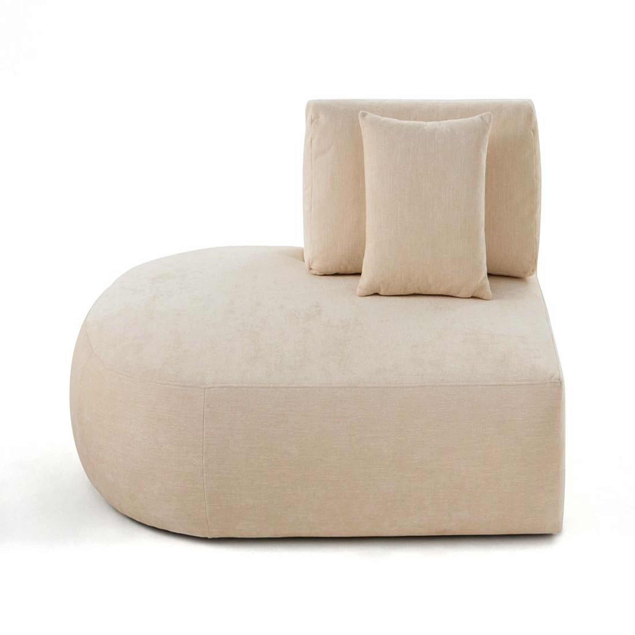 Voir la diapositive 6 : LISA DESIGN Santorini - module d'assise gauche - en tissu texturé