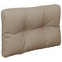 Voir la diapositive 5 : VIDAXL Coussins de palette lot de 2 taupe tissu
