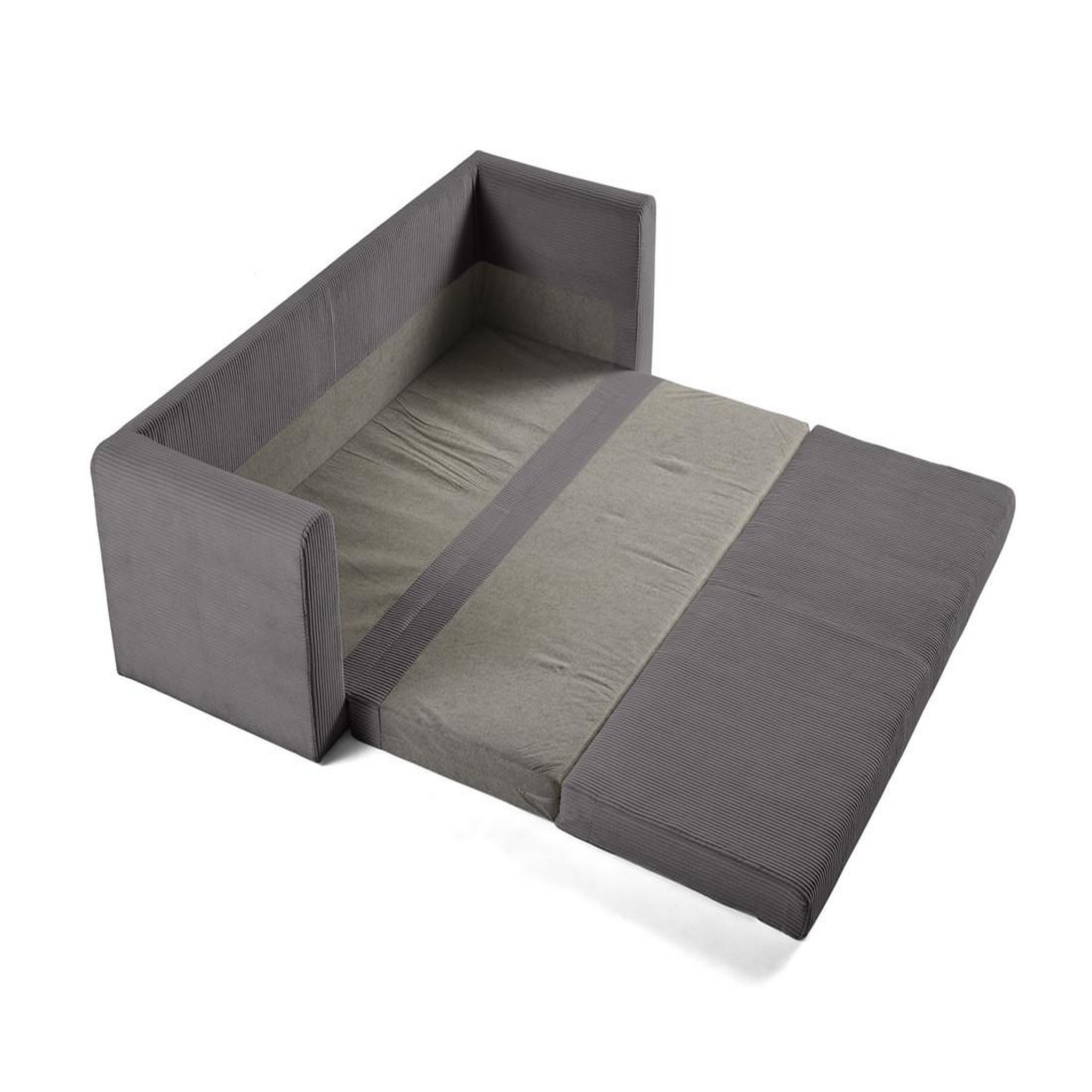 Voir la diapositive 3 : BEST MOBILIER Marilia - canapé 3 places - convertible déplimousse - en velours côtelé