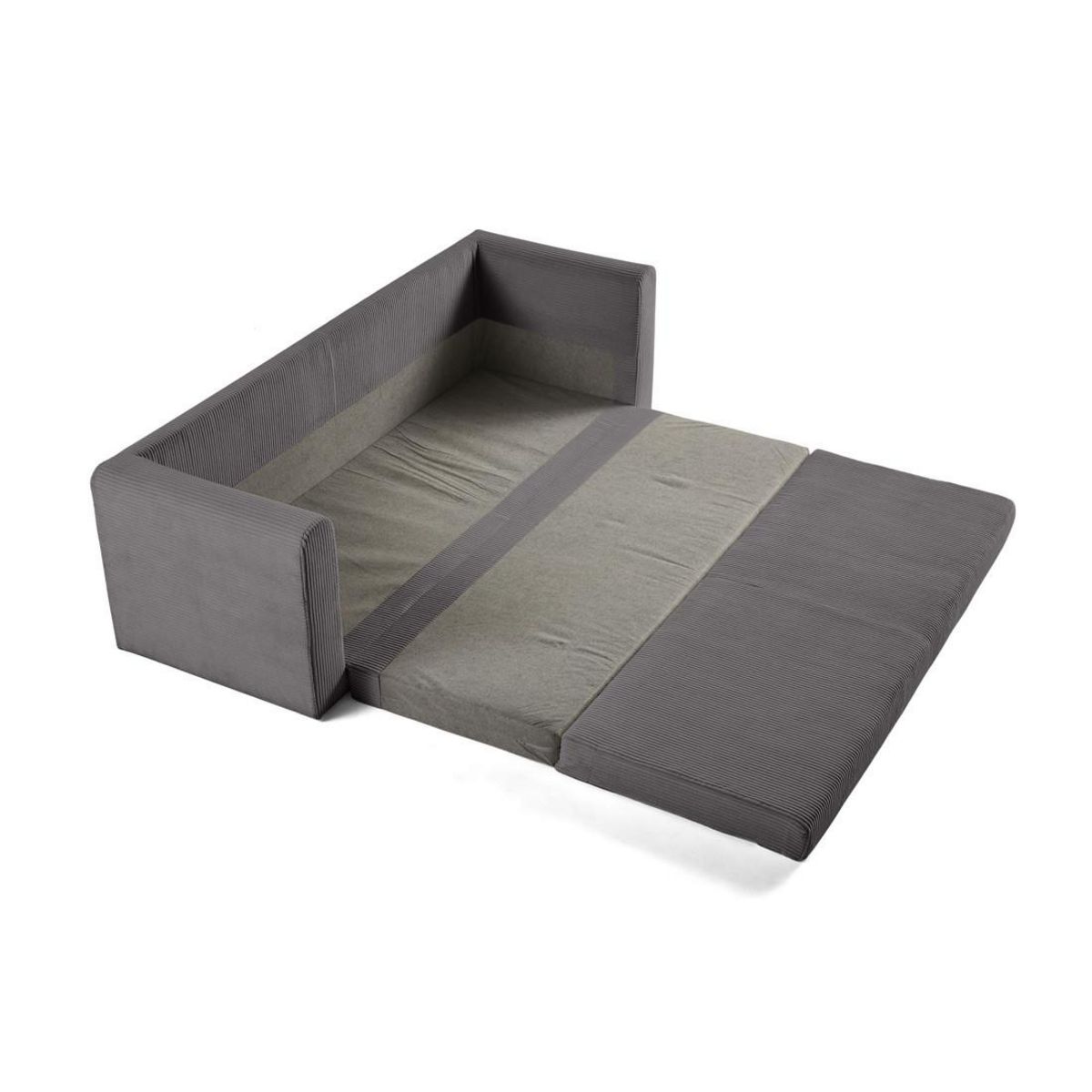 BEST MOBILIER Marilia - canapé 3 places - convertible déplimousse - en velours côtelé